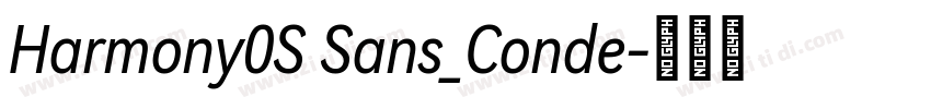 Harmony0S Sans_Conde字体转换
